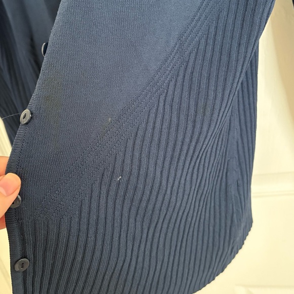 Max Studio Deep Blue Open Front Cardigan - Picture 3 of 4